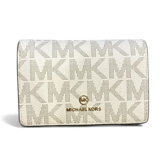 Michael Kors Cream Monogram Wallet - Picture 2 of 6